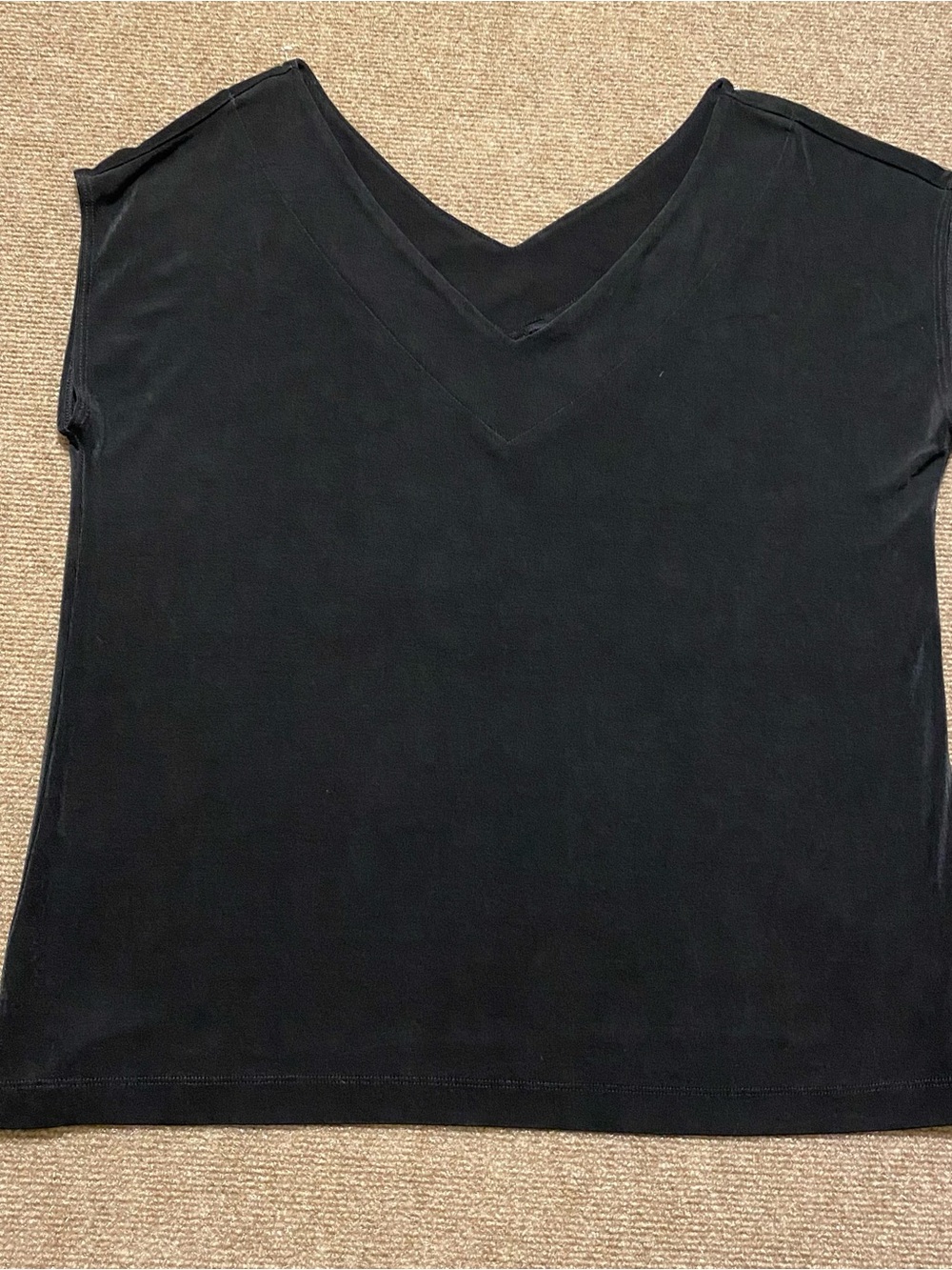 Chico’s Black V-Neck Top Size 3 XL